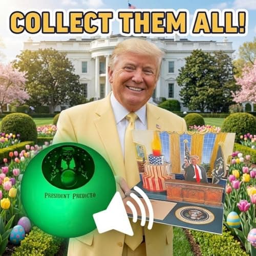 Talking President Predicto - Donald Fortune Teller Ball - Ask Crystal Ball Question & Hear Trump's Real Voice - Makes for Unique Halloween Party Favors & White Elephant Gifts
