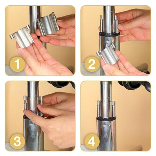 Office Chair Sinking Fix Kit to Stop Sink|Made of Steel Strong Enough to Support Maximum 800 Pounds | No More Sink &No Need to Replace Chair Gas Lift Cylinder - Silver