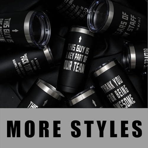 Work Forecast Coffee Tumbler - Funny Coworker Birthday Gift Idea for Him or Her – Present for Boss Employer Bestfriend - Sarcastic Gag Going Away Farewell Drinking Cup, 20oz Insulated Tumbler, Black