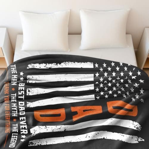 Best Christmas, Valentine's Day, Father's Day Dad Ever Gifts, Happy Birthday for Dad, Father Birthday Gifts Dad Gifts from Daughter or Son Blanket 60" x 50", Birthday Gift for Dad B0HDNVQFKV