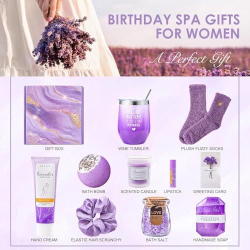 Christmas Gifts for Women, Unique Birthday, Valentines, Galentines, Mothers Day Gift for Women, Mom Her, Wife, Teacher, Best Friend, Girlfriend, Sister, Coworker (Lavender)