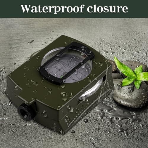 Compasses，Hiking Compass for Survival with ，Waterproof Durable and Pocket-SizedTactical Survival Compass with Lanyard，Climbing Biking Exploring Geology, Outdoor Activities