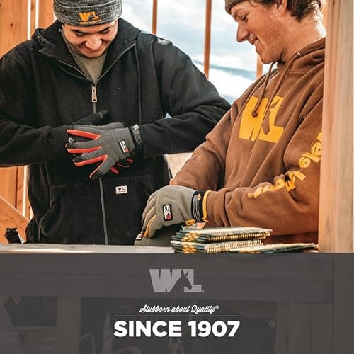 Wells Lamont FX3 Insulated Synthetic Leather Winter Work Gloves for Men – Warm 3M Thinsulate, Fleece-Lined, Touchscreen – Water-Resistant, Reinforced Palm, Adjustable Wrist – Green, Large (7794L)