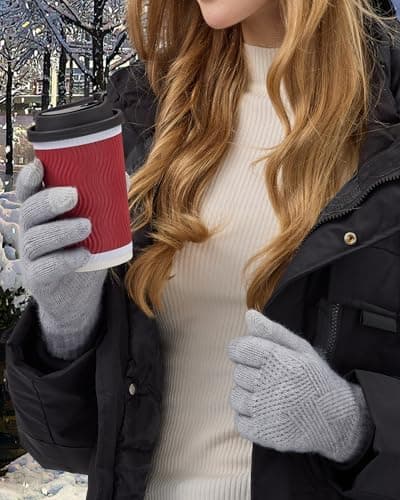 REACH STAR Winter Gloves for Women Touch Screen Thermal Lining Warm Gloves Cold Weather Christmas Gifts