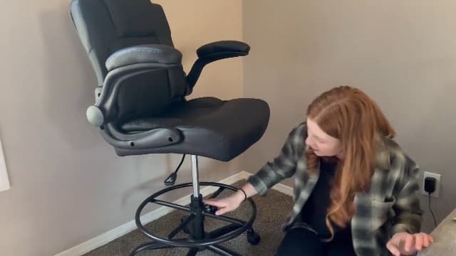 BOSMILLER Drafting Chair,Tall Office Chair for Standing Desk with Adjustable Height,Counter Computer Chairs with Footrest for Home,Drawing or Counter Height Use