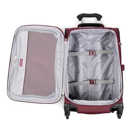 Travelpro Maxlite 5 Softside 2pc Set Expandable Carry On Luggage with 4 Spinner Wheels/Soft Underseat Tote, Lightweight Suitcase, Men and Women, Burgundy