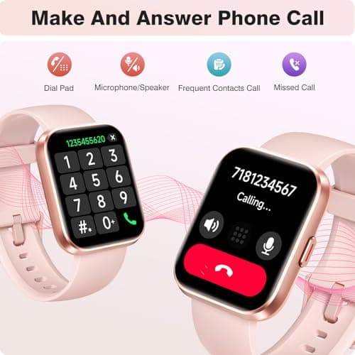 Fitpolo Fitpolo Smart Watches for Women Android iPhone, 1.8'' Women Smartwatch with Alexa Built-in, Bluetooth Calls, IP68 Waterproof, 7 Days Battery, Heart Rate/Sleep/SpO2 Monitor, 110 Sports Mode