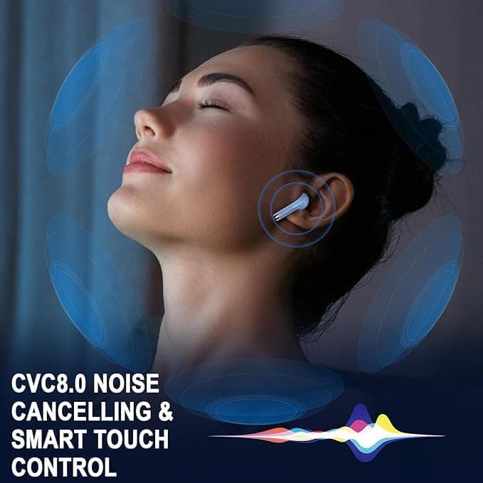 Wireless Earbuds Bluetooth 5.4 , Ear Buds LED Power Display Headphones 6D Stereo, Bluetooth Earbuds in-Ear Noise Cancelling Mic, 40H Playback Mini Case IP7 Waterproof Sports Earphones for Android iOS