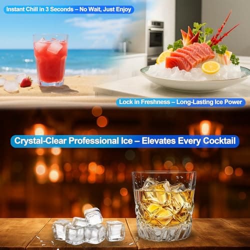 120LB/Day Commercial Under Counter Ice Maker with Smart LCD & Customizable Ice – Under Counter Freestanding, Built 25LBS Ice Storage 6-Min Quick Cycle, Energy Efficient