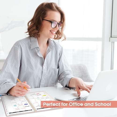 2026 Planner, Weekly and Monthly Calendar Planner, January 2026 - December 2026, Hardcover 2026 Calendar Book with Tabs For Women & Men, Inner Pocket, Spiral Bound, Perfect for Office Home School Supplies - A5 (6.3" x 8.5"), Pink