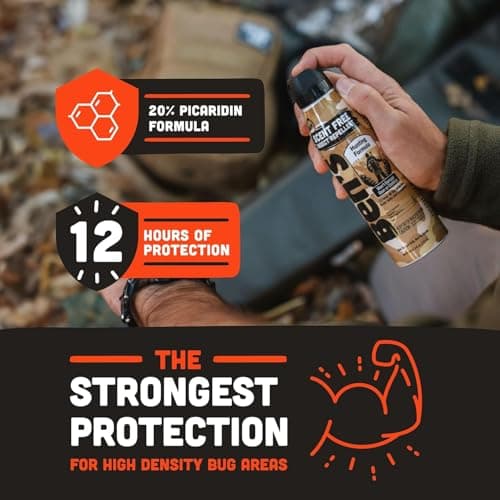 Ben's Hunting Formula - Tick & Mosquito Repellent for Up to 12 Hours of Protection - 20% Picaridin Bug Spray with EcoSpray Fine Mist Sprayer - Sweat-Resistant - 6 Fl Oz (Pack of 3)