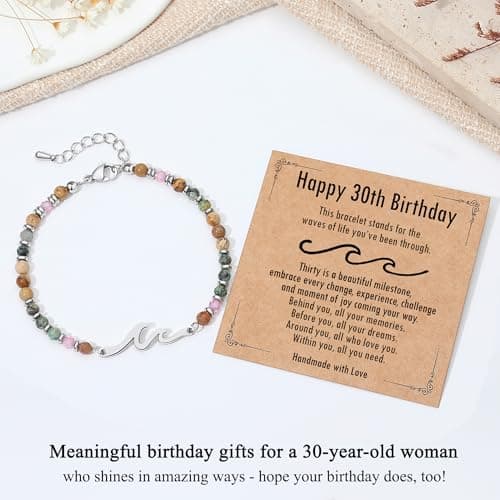 TONY & SANDY Friend Gifts for Women, Unique Birthday Gifts for Women, Sister Gift from Sister, Wave Bracelet, Christmas Stocking Stuffers for Woman Female, Bestie Friendship Bracelets B0FLY9MSD9