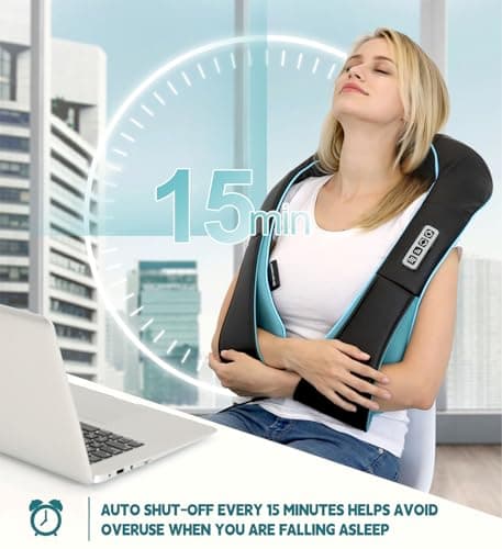 Mo Cuishle Shiatsu Neck and Shoulder Massager with Heat – Deep Kneading Massage for Relaxation – Ideal for Christmas, Mother's Day, Father's Day, Gifts for Men, Women, Mom and Dad