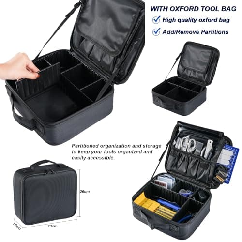 124Pcs 3D Printing Accessory Tools with Tool Bag for 3D Printer Modeler Basic Tools Diverse 3D Print Nozzle Cleaning Kit Mini Rotary Tool for Remove/Trim and Finish 3D Print