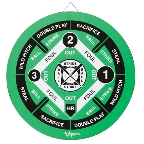 Viper Double Play 2-in-1 Baseball Coiled Paper Fiber Dartboard with Darts