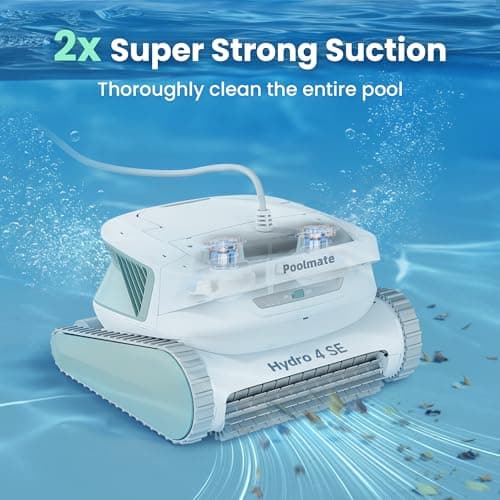 Chasing Hydro 4 SE Pool Vacuum for Inground Pools | Robot Cleaner for Floor, Wall & Waterline | Always Cleaning, Never Charging | 40ft Cord | 4.1L Filter Basket for Inground & Above Ground Pools