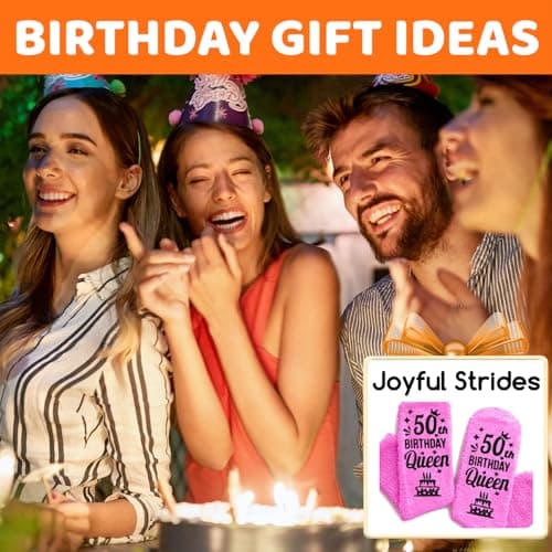 HAPPYPOP 50th Birthday Gifts for Her - Funny Socks for Women in Their 50s, 50 Year Old Birthday Gift