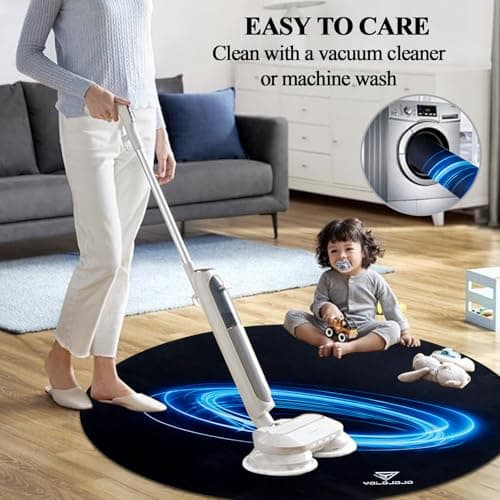 Office Chair Mats Hard-Floor Chair Mats Office Gaming Chair Mat with Blue Lightning Design (Blue)