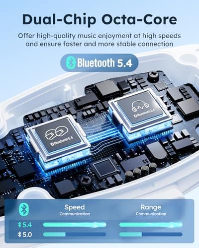 ASMAX S1 Motorcycle Bluetooth Headset with Smart Voice Control, Mesh Helmet Communication Systems, Noise Cancellation/Waterproof/FM Radio/FOTA Update, 8 Riders Intercom Fit for Snowmobile/Ski, 1 Pack