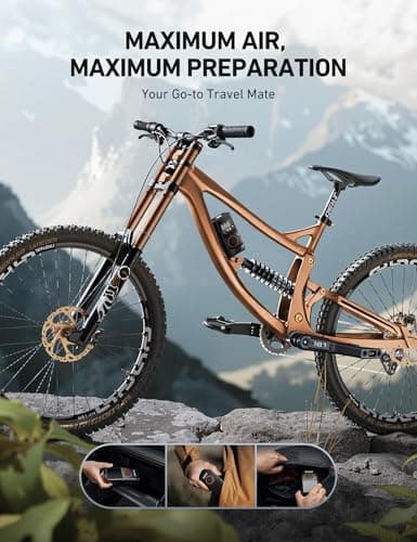For Car Tires, Bikes, Motorcycles and Balls; Auto Shut-off, Digital Display Pressure Gauge, Fast Inflation, LED Light AstroAI L7 Tire Inflator Portable Air Compressor,150 PSI Cordless Bike Pump B0CS3B7MD8