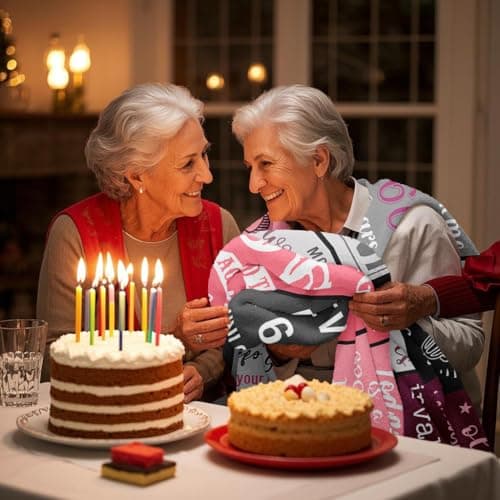 Ryubein 80th Birthday Gifts for Women, 80th Birthday Decorations for Women, 80 Year Old Birthday Gifts for Woman, Best Gifts for 80th Birthday, 1945 80th Birthday Blanket 50" X 60"
