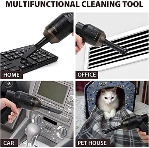 New Cordless Mini Computer Vacuum, Portable Vacuum Cleaner Keyboard Cleaner Kit - Cleaning Dust, Hairs, Crumbs, Scraps, Ash for Laptop, Keyboard, Computer,Car, Pet House, Sewing Machine