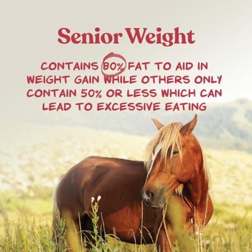 Manna Pro Weight Accelerator for Senior Horses – Weight Gain and Muscle Support Supplement with Omega 3 Fatty Acids and Flaxseed – High-Calorie Feed Topper for Horses – 8 lb Bag