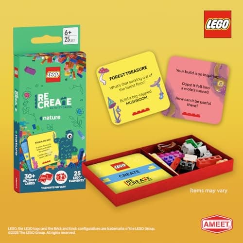LEGO Recreate Activity Cards – Nature | Creative Building Game with 30+ Activity Cards & 25 LEGO Elements | Ages 6+
