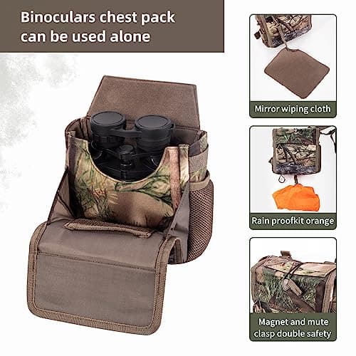 BLISSWILL Hunting Backpack Hunting Fanny Pack with Harness Pouch,Turkey Hunting fanny Pack, Binocular Harness houlder-Supported Waist pack for Bow Rifle