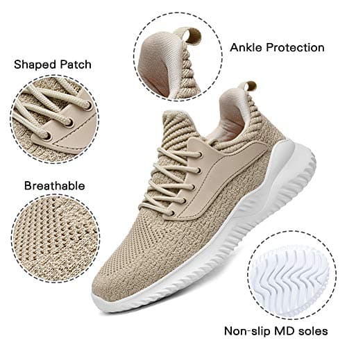 Akk Womens Walking Shoes - Slip On Tennis Running Shoes Memory Foam Lightweight Work Sneakers for Indoor Outdoor Gym