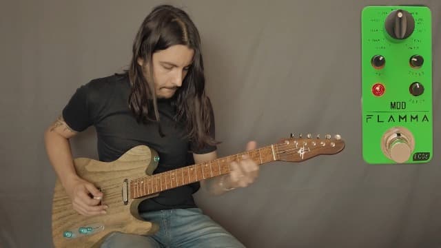 FLAMMA FC05 Mini Modulation Pedal with Chorus Flanger Tremolo Phaser Vibrato Rotary Liquid Autowah Stutter Ring LowBit