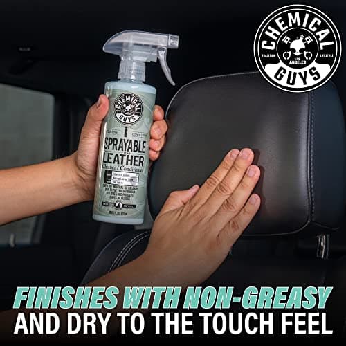 Chemical Guys Sprayable Leather Cleaner and Conditioner in One - Cleans, Conditions, and Protects Leather, Vinyl, Faux & More, Safe for Cars, Furniture & Apparel - 16 oz