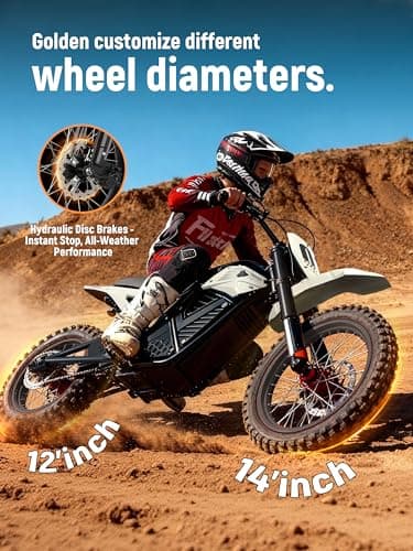 ESKUTE Electric Dirt Bike for Teens Adults, Mid-Drive Motor 3500W Peak, Electric Motorcycle 48V23Ah Battery, 53-Mile Range, 38mph, Hydraulic Nitrogen Dual Shock Absorbers