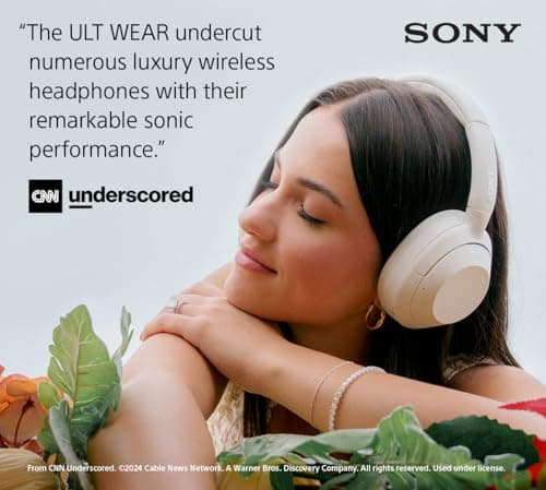 Sony ULT WEAR Over-Ear Noise Canceling Bluetooth Headphones with Alexa Built-in, Comfortable Design, 30-Hour Battery, Massive Bass, & Signature Noise Canceling Found in 1000X Series, Off White