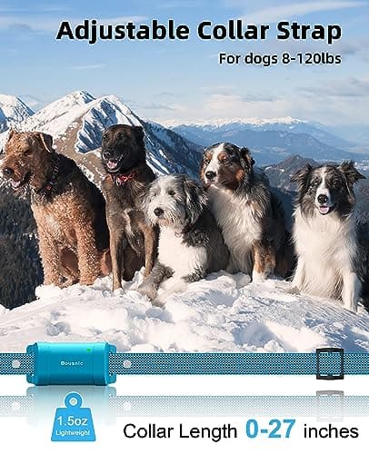 Bousnic Dog Shock Collar with Remote - [New Edition] 4000FT Dog Training Collar for Large Medium Small Dogs (8-120lbs) Waterproof E Collar with Beep, Vibration, Safe Shock