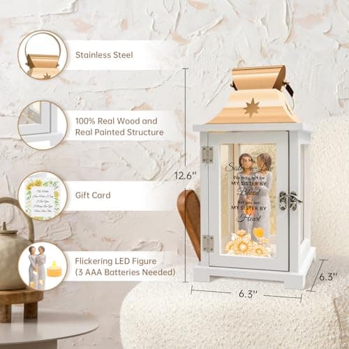 Sister in Law Gifts, Gifts for Sister in Law Birthday Christmas Mother's Day Wedding Gifts Lantern