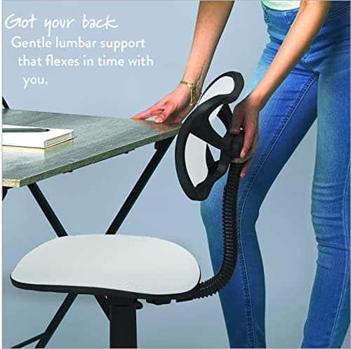 Urban Lifestyle Swivel Mesh Desk Chair, 21D x 21W x 33H in, White