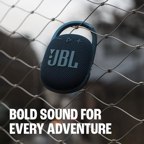 JBL Clip 4 - Portable Mini Bluetooth Speaker, big audio and punchy bass, integrated carabiner, IP67 waterproof and dustproof, 10 hours of playtime, speaker for home, outdoor and travel (Black) B08PJ7JMQM