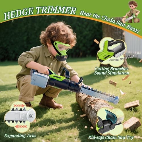 Kids Toy Tool Set, 3-IN-1 Power Garden Lawn Tools with Sounds & Lights, Volume, Toy Weed Wacker, Leaf Blower&Hedge Trimmer, Outdoor Play Toy Tools, Christmas Birthday Gifts for Boy Toys 3 4 5 6 7 8+ B0FJ262MMT