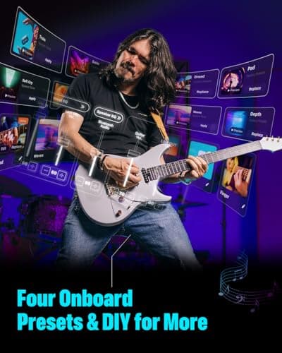 Enya Electric Guitar Inspire 39" Smart Electric Carbon Fiber Guitarra with 15W Wireless Speaker, 20 Distinct Tones, Onboard Presets, Charging Cable, Adjusting Wrench, and Gig Bag