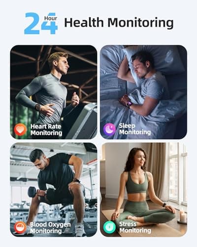 Parsonver Parsonver Smart Watch, 5ATM Waterproof Watch for Swimming, Fitness Activity Tracker with 110+ Sports Modes, Heart Rate/Sleep/SpO2/Calories Monitor, Pedometer, Fitness Watch for Android & iPhone, Black