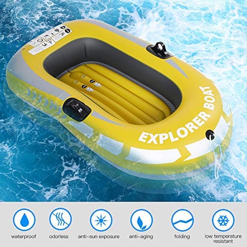 Inflatable Kayak Boat PVC Air Canoe for Fishing Diving Drifting (1 Person Rowing with Double Valve) Inflatable Boat PVC Boot Canoes