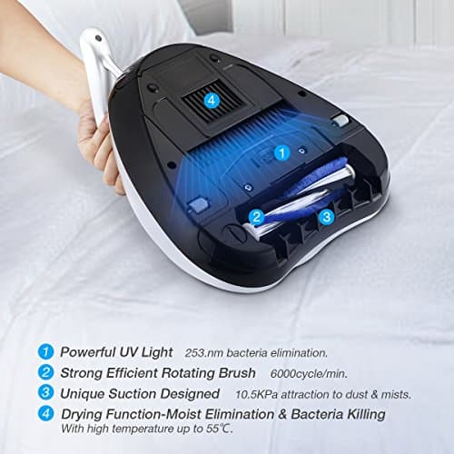 Housmile Bed Vacuum Cleaner Special-Purpose Mattress Vacuum Cleaner with Powerful Suction Upgraded Handheld UV Vacuum Effective Cleaning Bed Sheet, Pillow, Quilt, Sofa, Blanket, Carpet