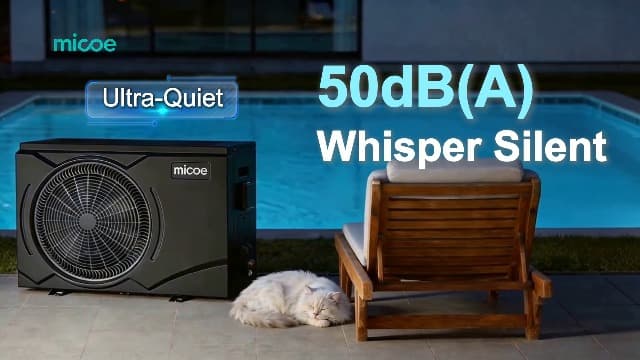 MICOE 35000 BTU Pool Heater for Above Ground Pool and Inground Pool up to 24ft (11/18/24ft) / 12000 Gallons, Inverter Electric Swimming Pool Heat Pump, Heating and Cooling Mode