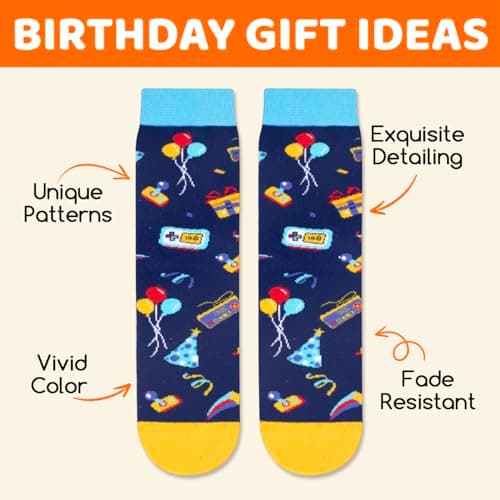 Girls Age 4-12 Birthday Gifts - Socks for Kids 4-12 Years Old, Birthday Gift Ideas for Boys and Girls
