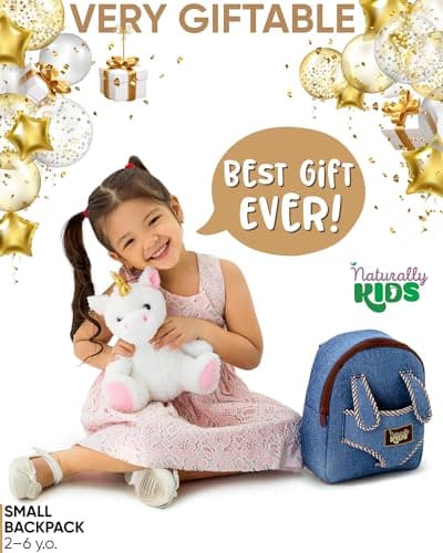 2-in-1 Toddler backpack w. Plush Unicorn Toy, Kids Gift 2 3 4 5 6 Unicorn Toys for 3 Year Old Girl, Girls Age 4-6, Christmas Naturally KIDS Unicorn Backpack, Toys 2 Year Old Girl Birthday Gift 3 4 5 6 B005AGHVYM