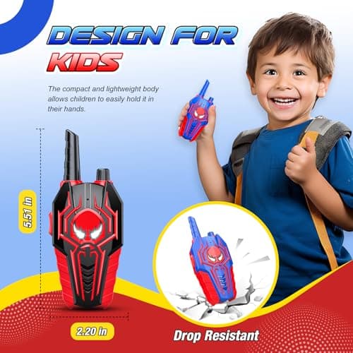 Cool Walkie Talkies for Boys Kids: Gifts Toys for 3 4 5 6 7 8 Year Old Boys Ages 5-7 Kids Walkie Talkies 2 Pack Outdoor Hiking Toy Age 3-8 Year Old Boy Girl Christmas Birthday Gifts Stocking Stuffers