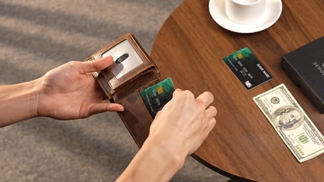 Serovi Genuine Leather Wallet for Men Bifold RFID Blocking Wallets with 12 Card Slots, 2ID Window & 2 Cash Pocket - Includes Gift Box (Coffee Brown)