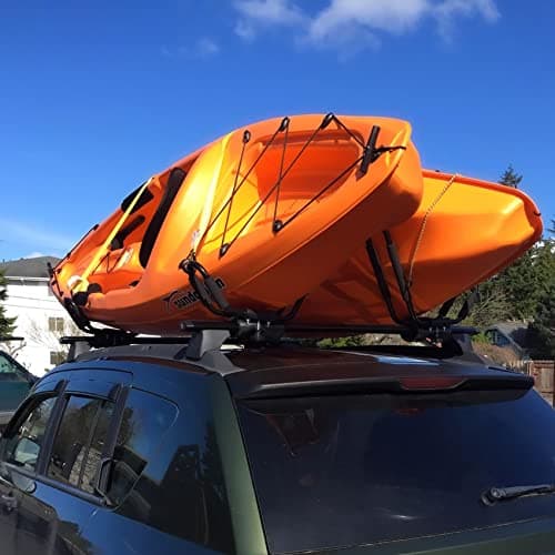Taelakeni 2 Pairs Kayak Carrier Racks, Universal Cars Kayak Roof Rack (4 Racks)