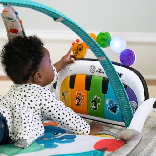 Baby Einstein 4-in-1 Kickin' Tunes Music and Language Play Gym and Piano Tummy Time Activity Mat